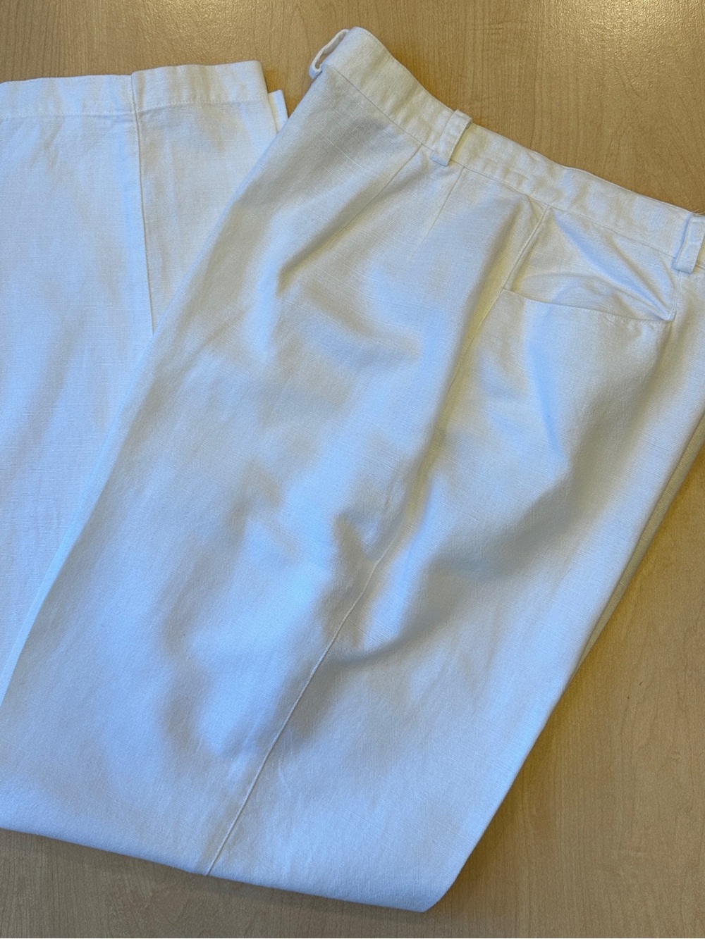 Linen/Cotton Liz Claiborne LIZ SPORT White Pants Size 16